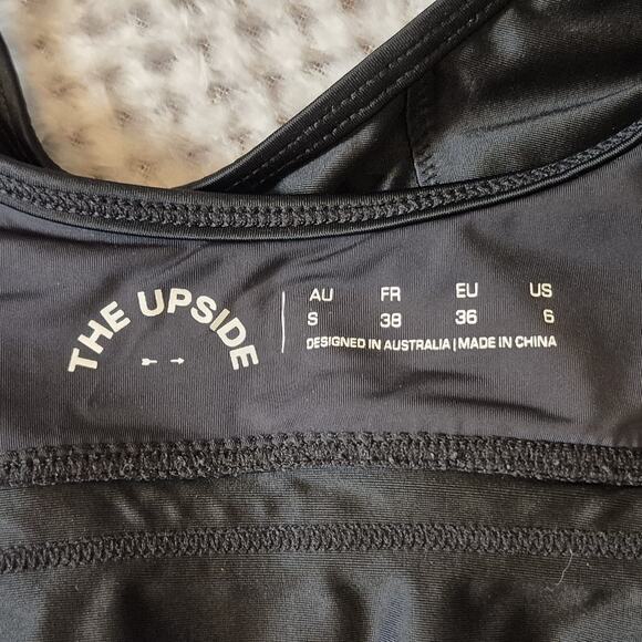 The Upside Natacha Sports Bra Women Size 6 Black Arrow Logo Adjustable Straps - Picture 3 of 7